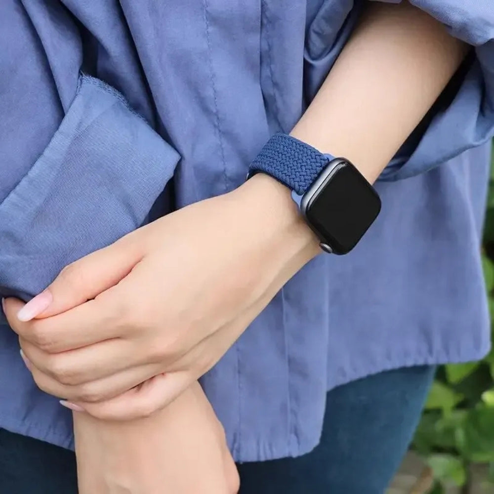 Apple Watch Nylon Bands in assorted colors and styles on display