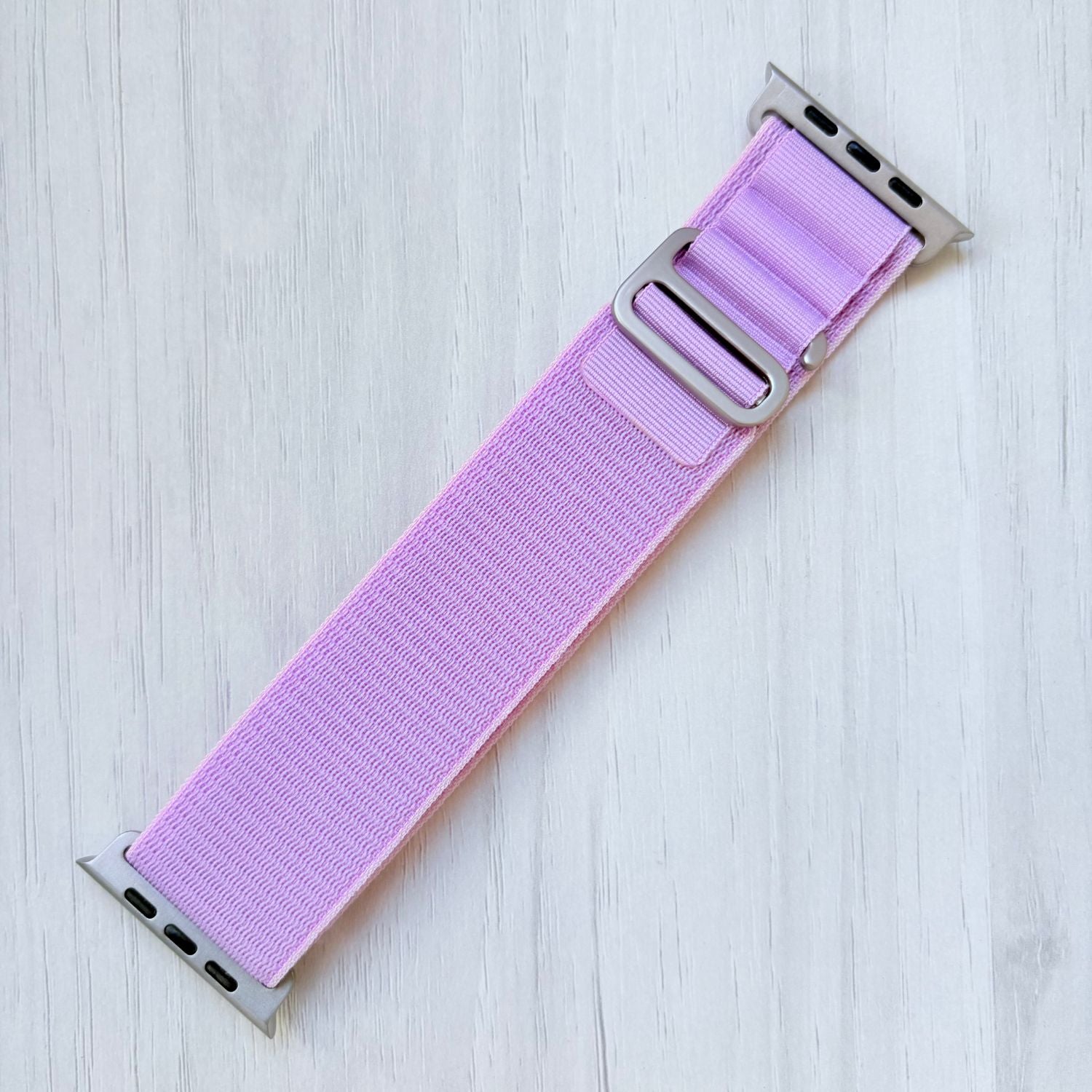Lavender Alpine Loop band with silver connectors
