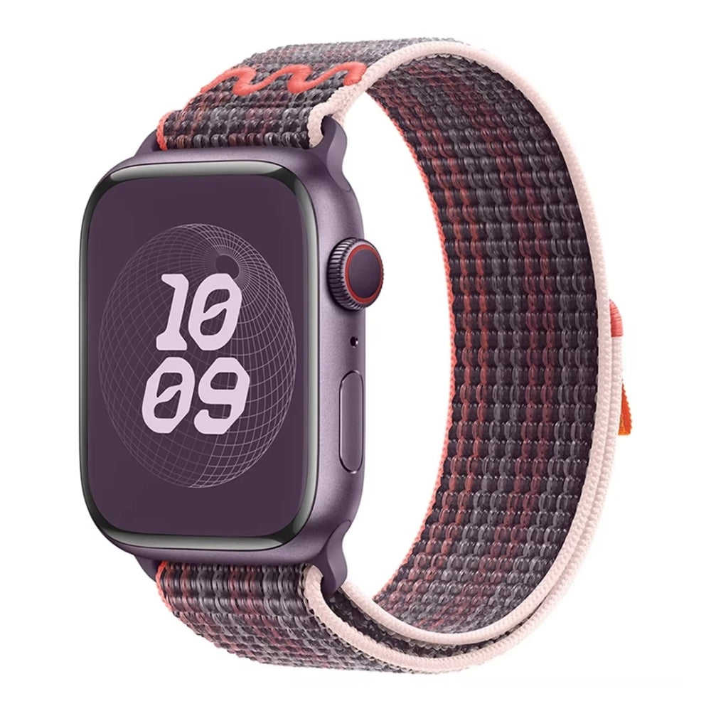 Berry Purple nylon loop band, bold color in stretchy comfort design.