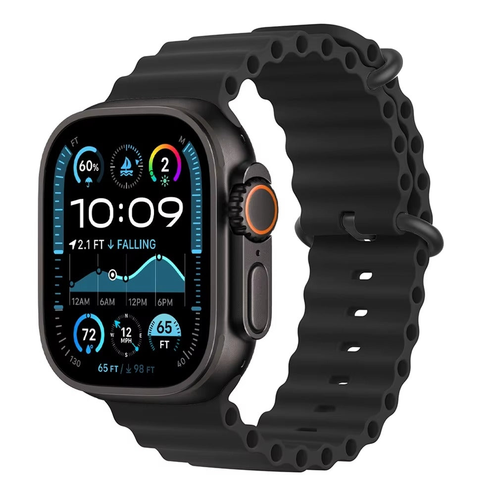 Black Black Ocean Band for Apple Watch – sleek, stealthy, and ultra-rugged.