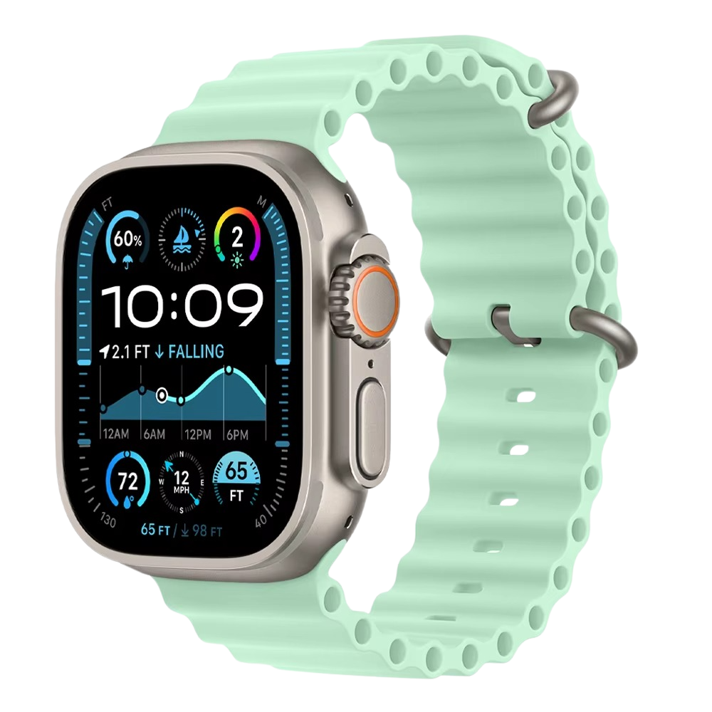 Pistachio Ocean Band for Apple Watch Ultra featuring lightweight comfort and sturdy build.