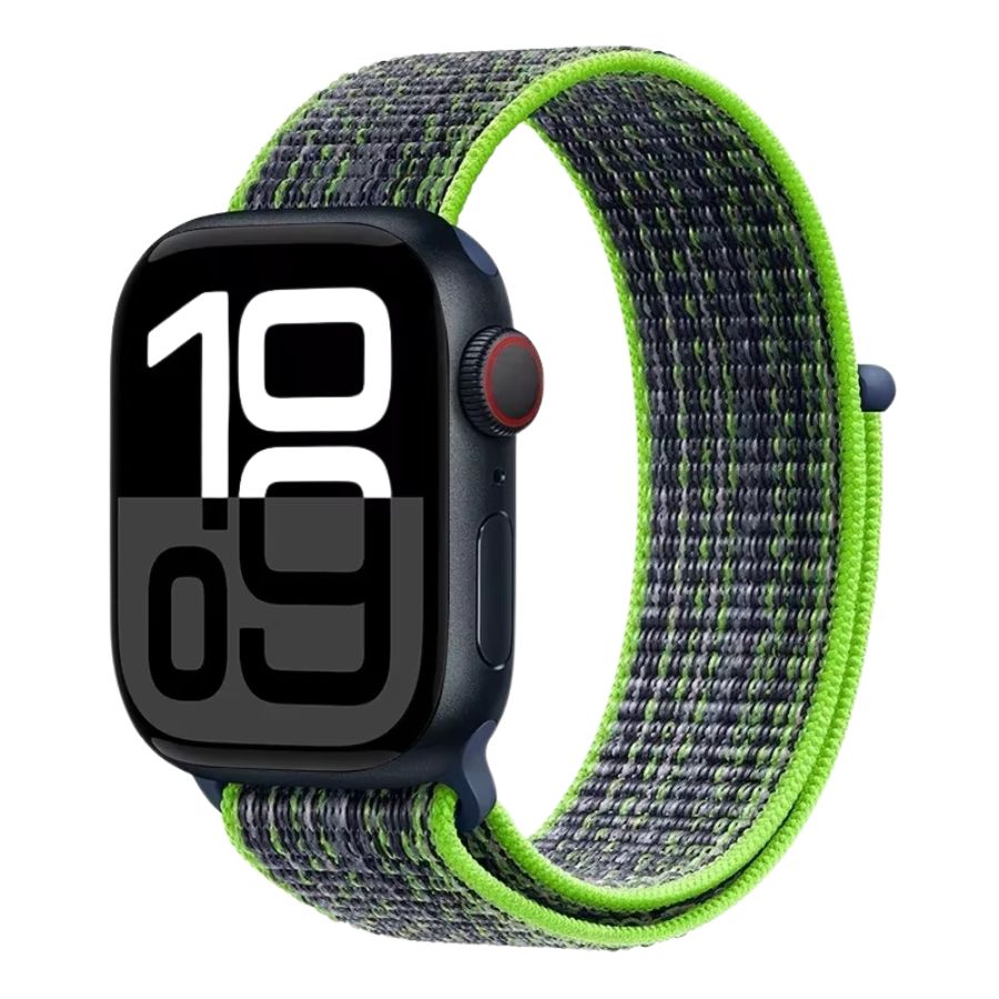 Bright Green Sport Loop band offers vivid color and everyday wear comfort.