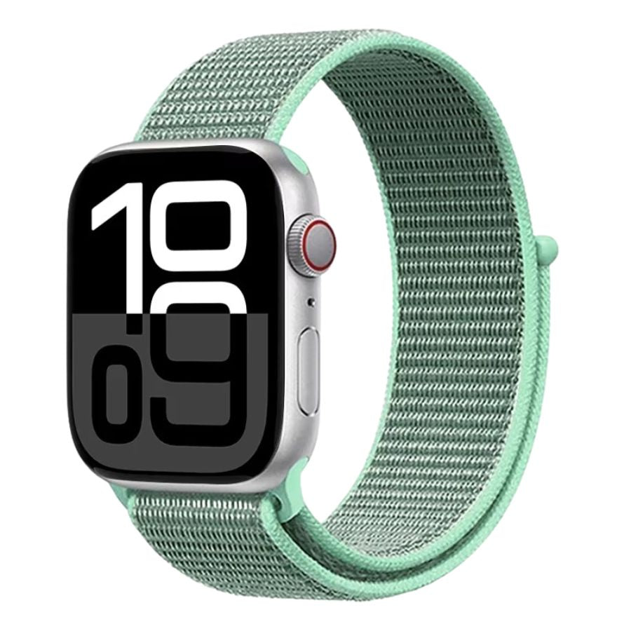 Apple Watch Sport Loop Band in Light Green – breathable nylon strap