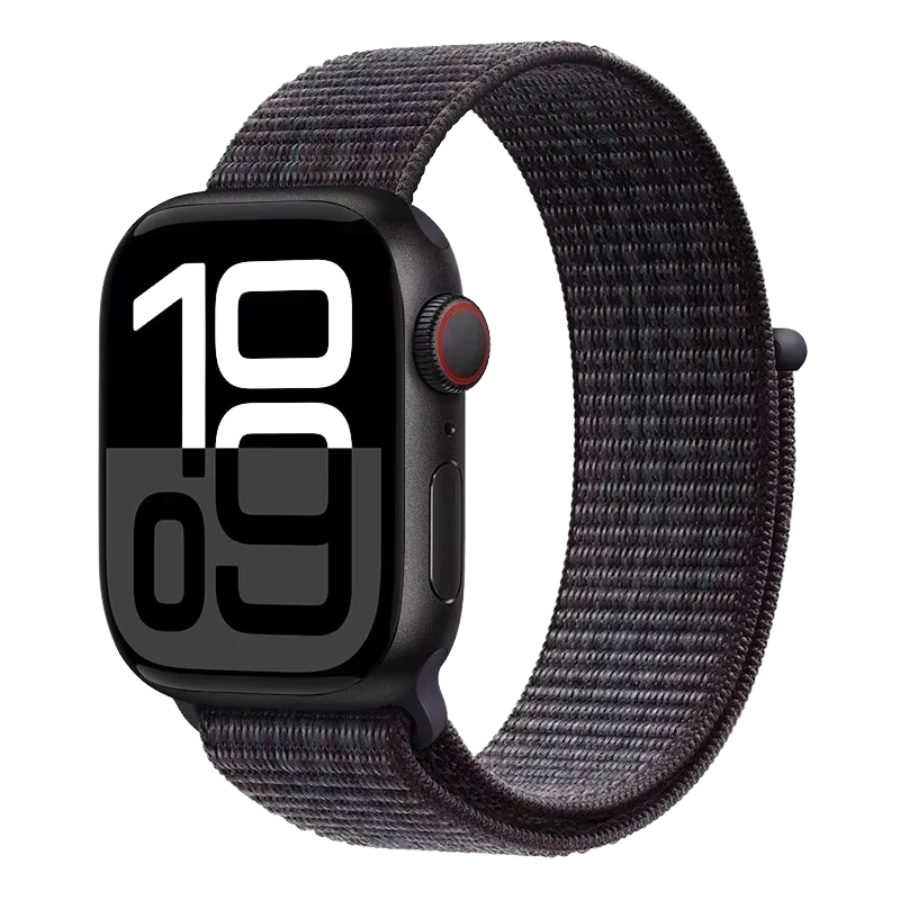 New Black Blue Sport Loop Apple Watch band – sleek two-tone nylon strap for any look.