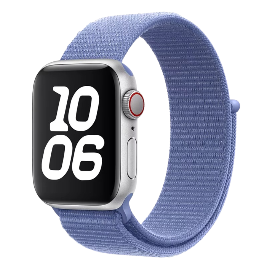 Periwinkle Sport Loop band offers vivid color and everyday wear comfort.
