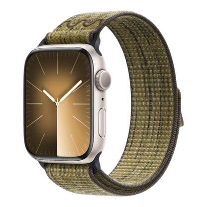 Green Grey sport loop band, rugged and stretchy nylon design.