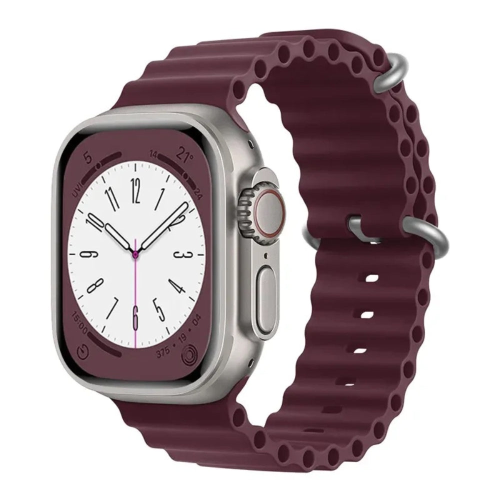 Wine Red Ocean Band for Apple Watch – bold, elegant, and built for performance.