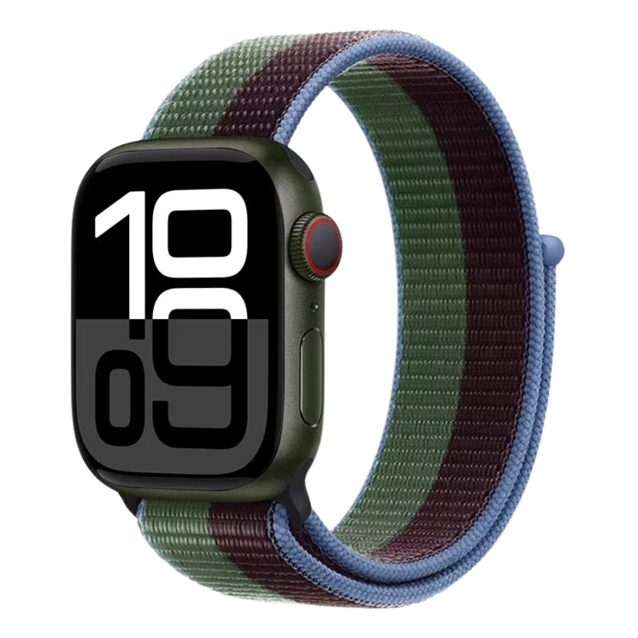 Leaf Green Sport Loop band with lightweight material and earthy tones.