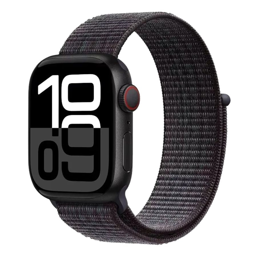New Black Blue Sport Loop Apple Watch band – sleek two-tone nylon strap for any look.