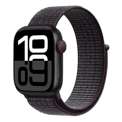 New Black Blue Sport Loop Apple Watch band – sleek two-tone nylon strap for any look.