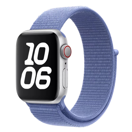 Periwinkle Sport Loop band offers vivid color and everyday wear comfort.